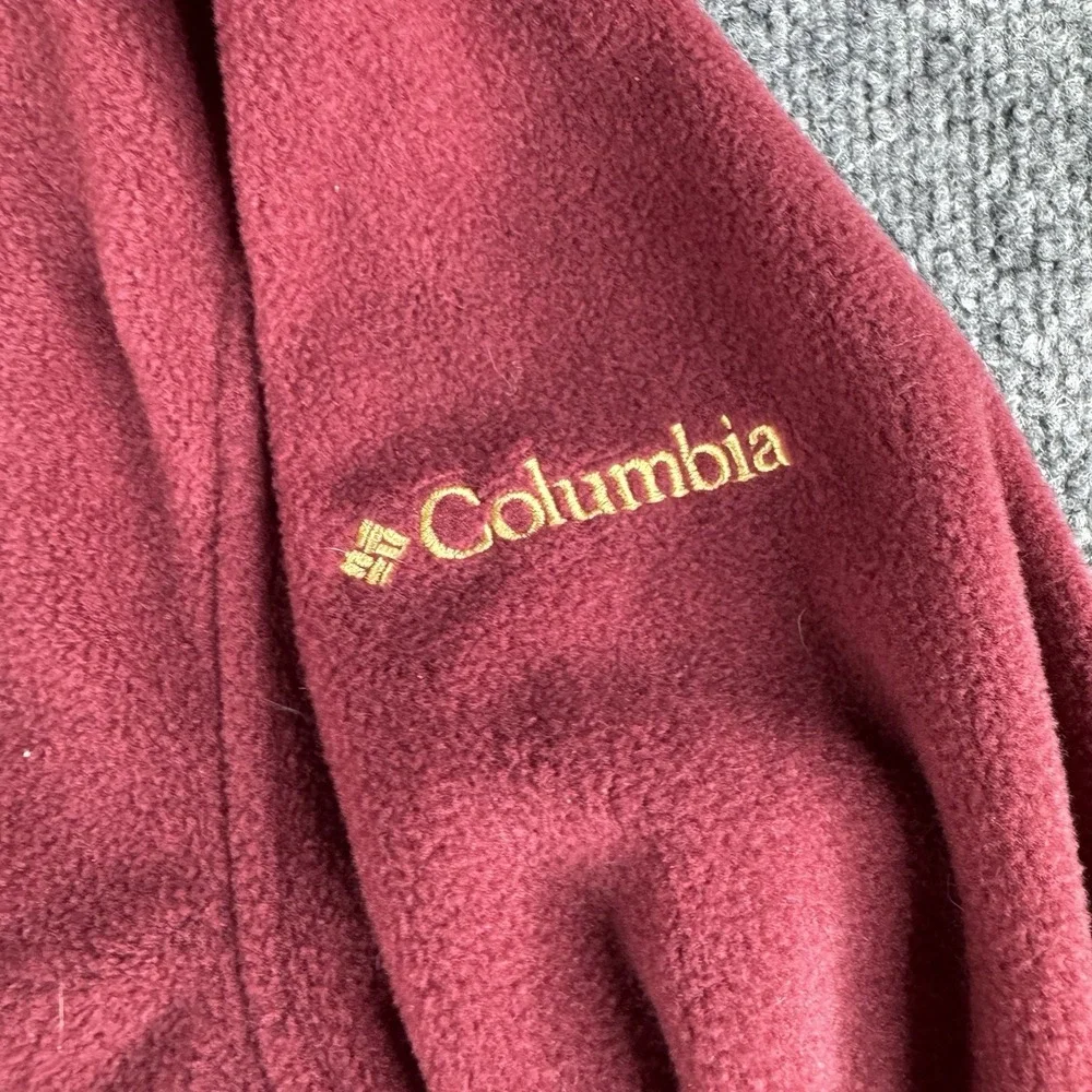 Florida State Seminoles Columbia Maroon Jacket Mens XL Fleece Full Zip Football